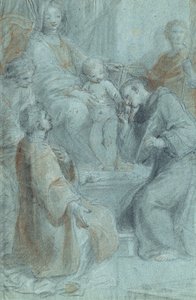 Madonna y el Niño entronizados con los santos Lorenzo, Antonio de Padua, Praxedes y Venancio de Pietro De Pietri
